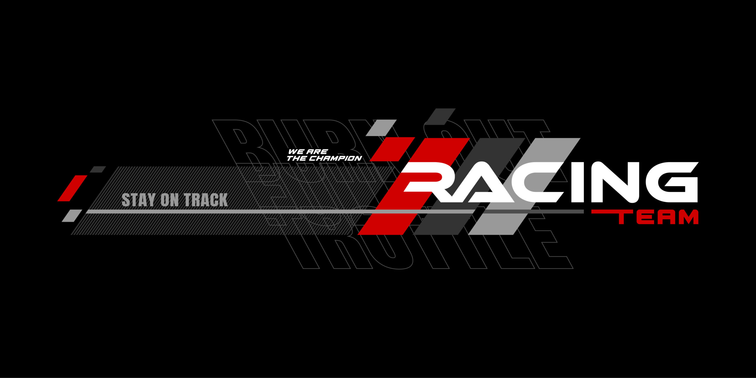 black background with racing